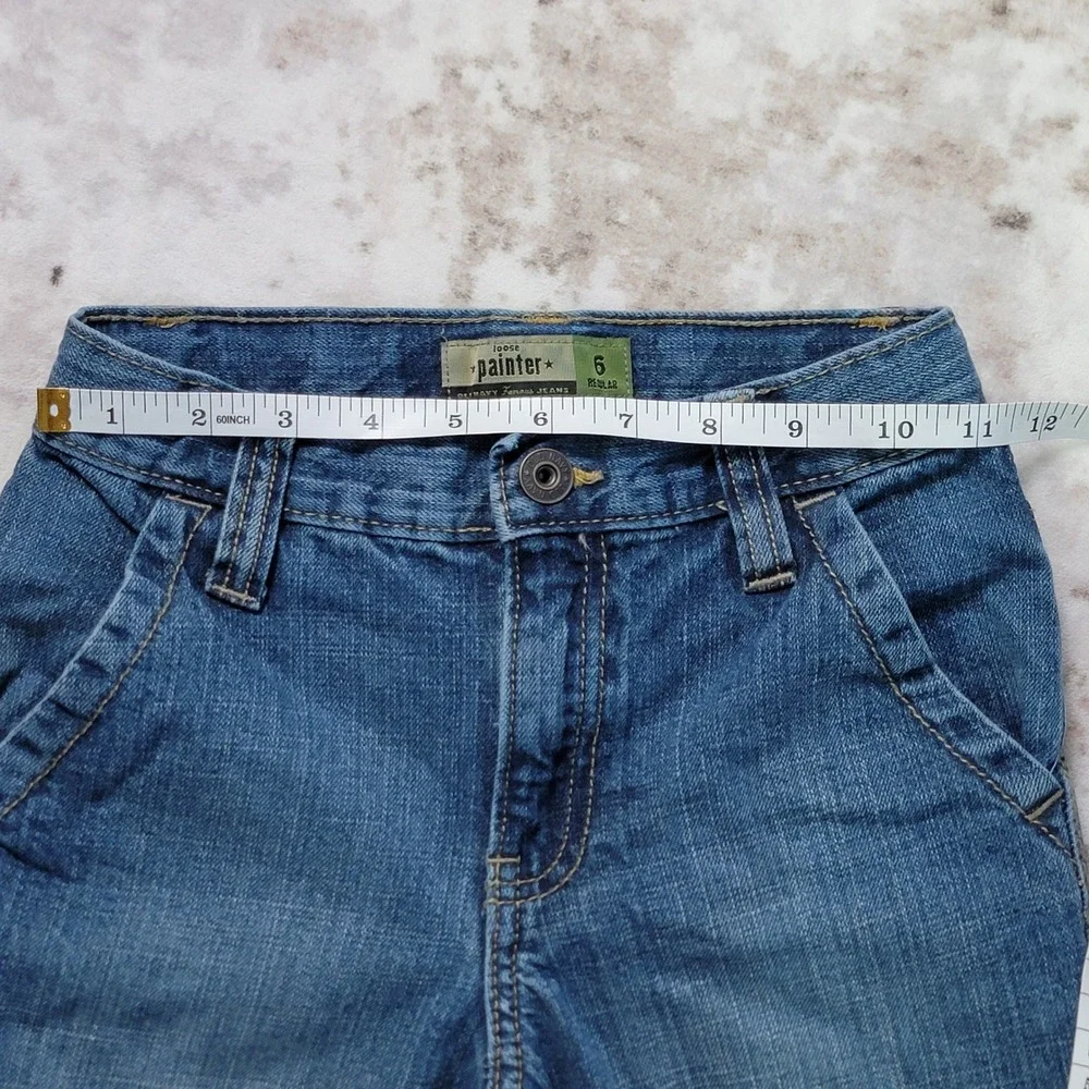 Old Navy Kids Denim Carpenter Shorts Blue Utility Casual‎ Summer Boys Size 6